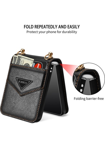 For Samsung Galaxy Z Flip4 Eğik Aralık Cüzdan Cep Telefonu Kılıfları (Yurt Dışından) fırsatları