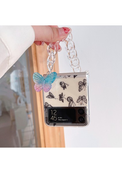 For Samsung Galaxy Z Flip4 Kelebek Deseni Dıy Bileklik Cep Telefonu Kılıfları (Yurt Dışından) fiyatları
