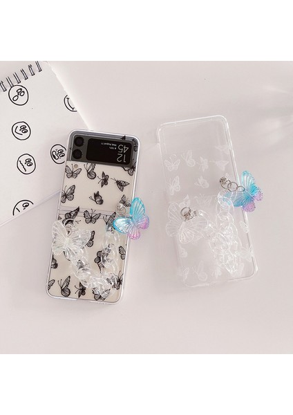 For Samsung Galaxy Z Flip4 Kelebek Deseni Dıy Bileklik Cep Telefonu Kılıfları (Yurt Dışından) fırsatları
