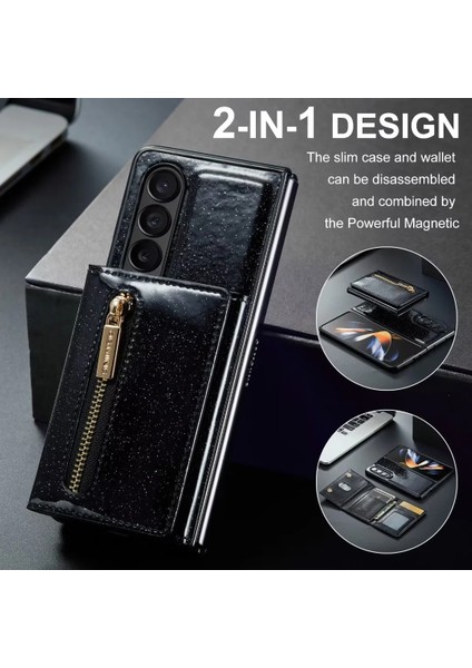 For Samsung Galaxy Z Fold4 Manyetik Emme Sıkışmak Işıltılı Toz Cep Telefonu Kılıfları (Yurt Dışından) fırsatları