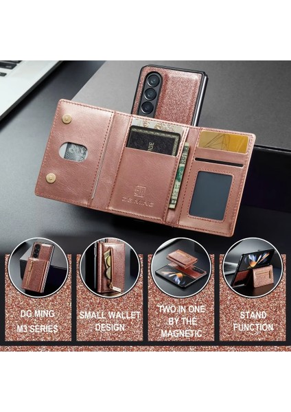 For Samsung Galaxy Z Fold4 Manyetik Emme Sıkışmak Işıltılı Toz Cep Telefonu Kılıfları (Yurt Dışından) modelleri