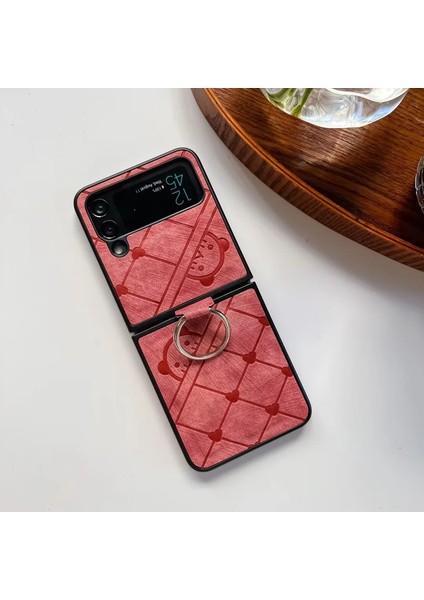 For Samsung Galaxy Z Flip3 Aşk Ayılar Yüzük Cep Telefonu Kılıfları (Yurt Dışından)