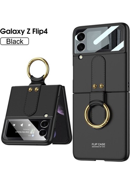 For Samsung Galaxy Z Flip 4 Çok Işlevli Yüzük Cep Telefonu Kılıfları Kılıfı (Yurt Dışından)