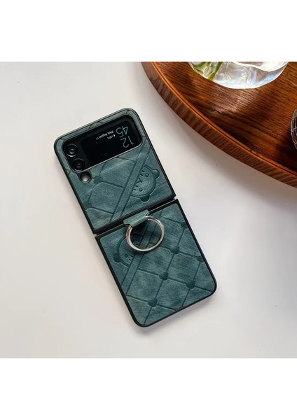 For Samsung Galaxy Z Flip3 Aşk Ayılar Yüzük Cep Telefonu Kılıfları (Yurt Dışından)