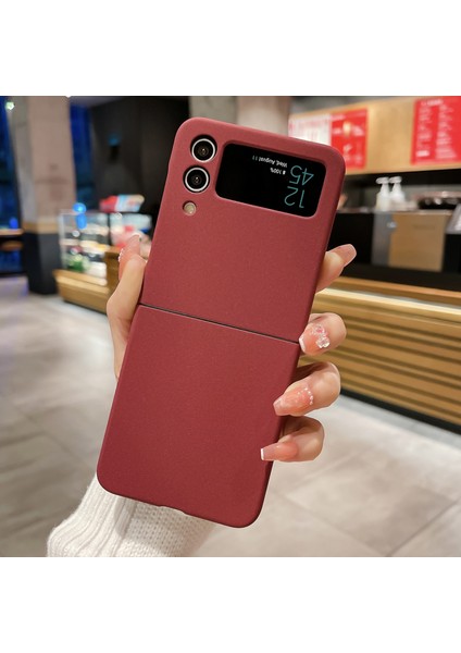For Samsung Galaxy Z Flip3 Mat Hissi Cep Telefonu Kılıfları (Yurt Dışından)