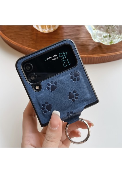 For Samsung Galaxy Z Flip3 Kedi Pençe Deseni Halka Tokası Cep Telefonu Kılıfları (Yurt Dışından) modelleri