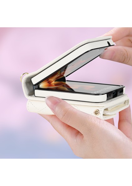 For Samsung Galaxy Z Flip3 Piyano Kartı Eğik Aralık Cep Telefonu Kılıfları (Yurt Dışından) modelleri