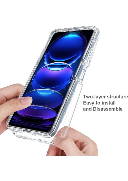 For Poco X5 Pro 5g Ikisi Bir Arada Şeffaf Gradyan Cep Telefonu Kılıfları (Yurt Dışından)