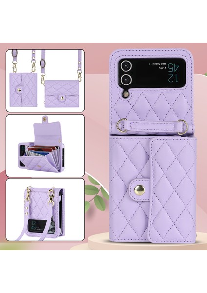 For Samsung Galaxy Z Flip4 Piyano Kartı Eğik Aralık Cep Telefonu Kılıfları (Yurt Dışından)