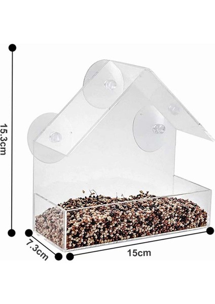 2 Adet Outdoor Oda Tipi Kuş Besleyici - Vantuzlu (Yurt Dışından) fırsatları