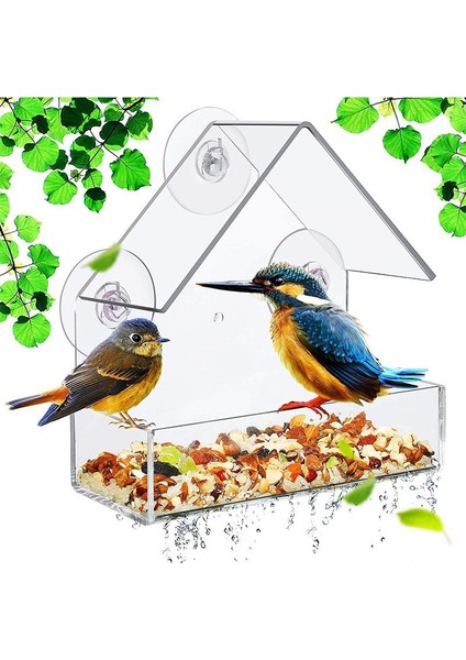 2 Adet Outdoor Oda Tipi Kuş Besleyici - Vantuzlu (Yurt Dışından)