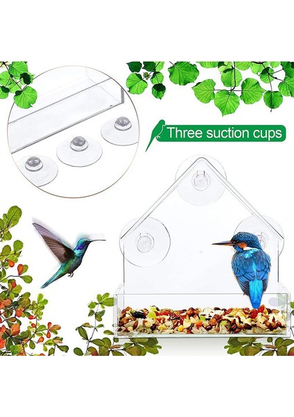 2 Adet Outdoor Oda Tipi Kuş Besleyici - Vantuzlu (Yurt Dışından) fiyatları