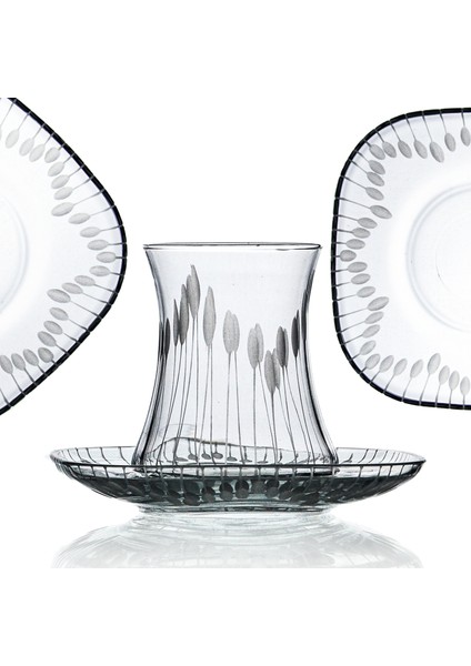 Kazaan 49 Parça 12 Kişilik Bardak Çeyiz Seti Dik Karaflı Vega Desenli fırsatları