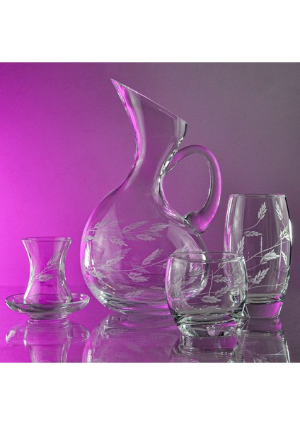 Pudgy 49 Parça Bardak Çeyiz Seti Ördek Karaflı Sürgün Desenli fiyatları