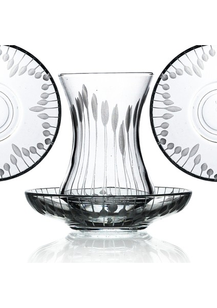 Pudgy 49 Parça 12 Kişilik Bardak Çeyiz Seti Dik Karaflı Vega Desenli fırsatları