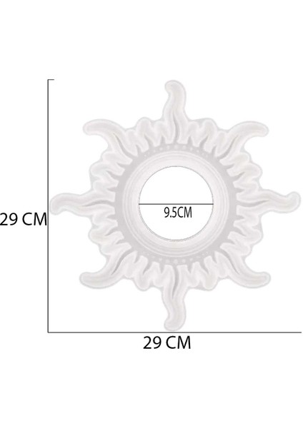 Epoksi Silikon Kalıp Dekoratif Eğlenceli Güneş Kalıbı 29 cm