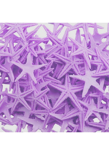 Polyester Deniz Yıldızı Minik Boy 0.5 Cm- 1.5 cm (100 Adet) Mor