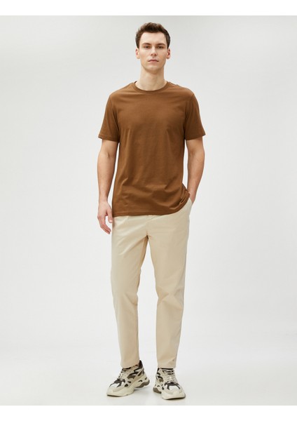 Chino Pantolon Beli Lastikli Cep Detaylı