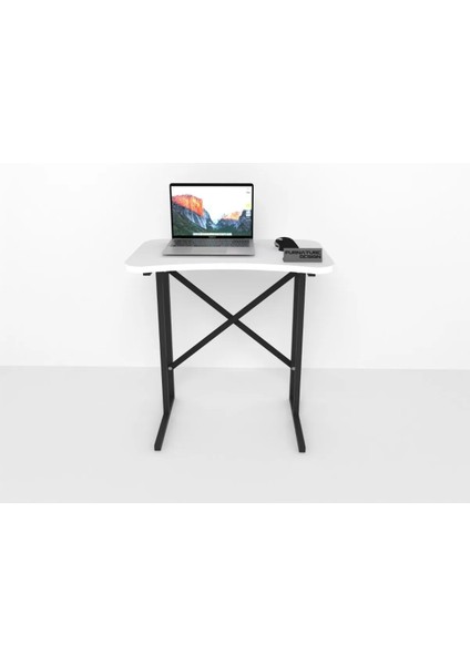 Metal Ayaklı Laptop Sehpası Kahvaltı Masası Çalışma Sehpası Beyaz 60X35 FD-MTL60X35-BEYAZ fırsatları