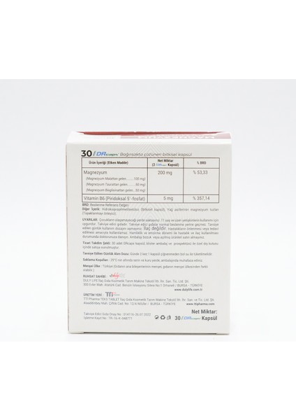Magnezyum Malat+Taurat+Bisglisinat 30 Drcaps Kapsül fırsatları