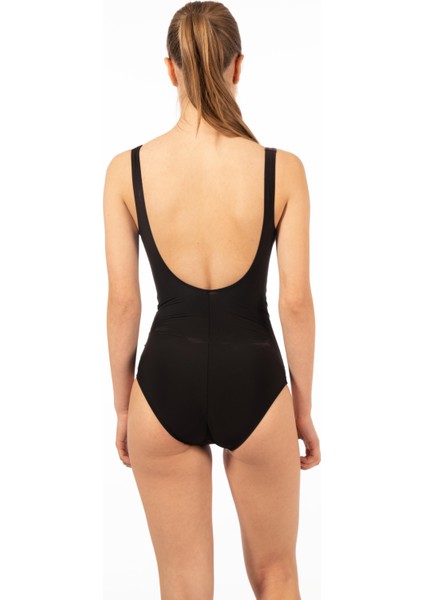 Kadın Toparlayıcı Luplu Desenli Mayo - Mor fiyatları