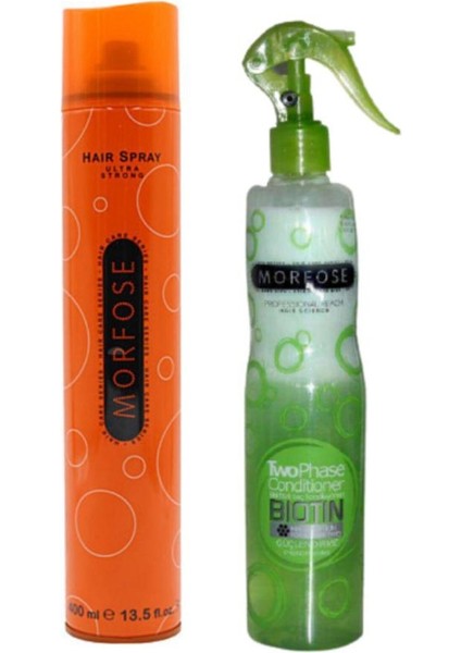 Saç Spreyi Turuncu 400 ml + Fön Suyu Biotin 400 ml