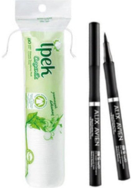 Eyeliner Pen Kalem Eyeliner + Ipek Organik Pamuk 80'li