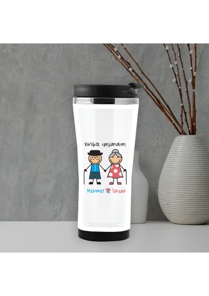 Birlikte Yaşlanalım Isme Özel Termos Mug