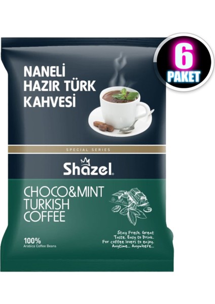 Naneli Hazır Türk Kahvesi 100 gr 6 Paket