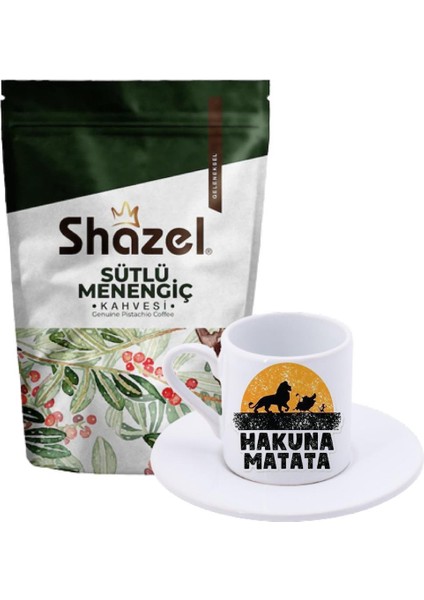 Sütlü Menengiç Kahvesi 200 Gr. + Hakuna Matata Türk Kahvesi Fincanı