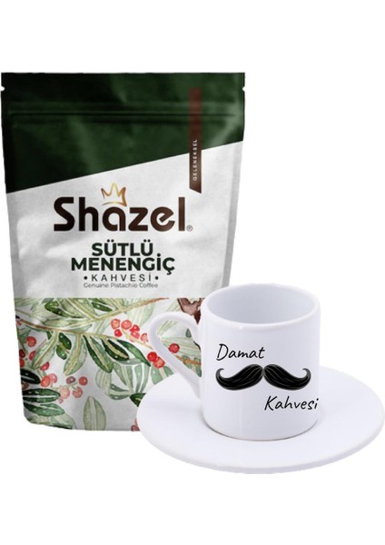 Sütlü Menengiç Kahvesi 200 Gr. + Bıyıklı Damat Kahvesi Türk Kahvesi Fincanı