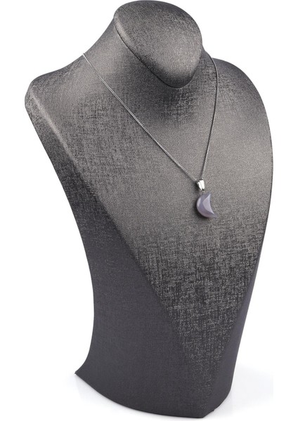 Kalsedon Doğal Taş Ay Model Kolye fiyatları