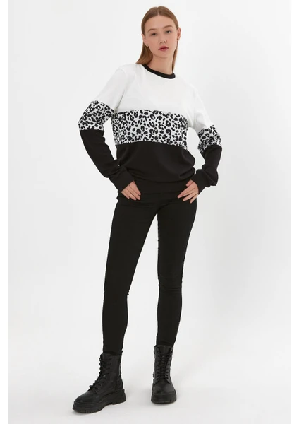 Alexander Gardi Leopar Desenli Sweatshirt (B23-26500)