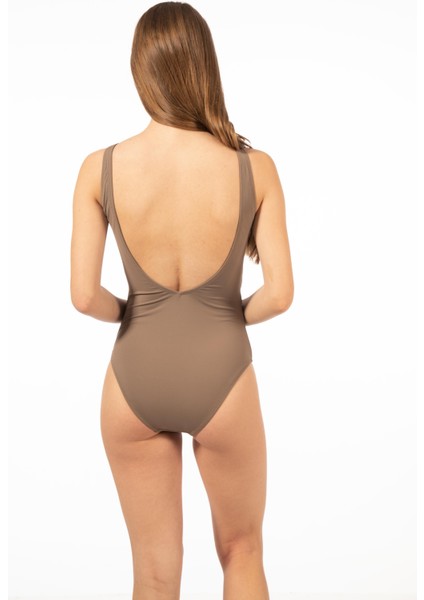 Kadın Cut Out Detaylı Çapraz Mayo - Kahverengi fiyatları