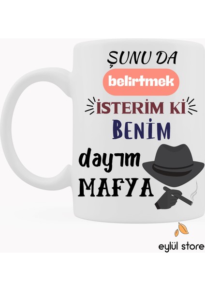 Benim Dayım Mafya Leyla ile Mecnun Replik Özel Tasarım Baskılı Kupa Bardak Kahve Bardağı Lm Kupa