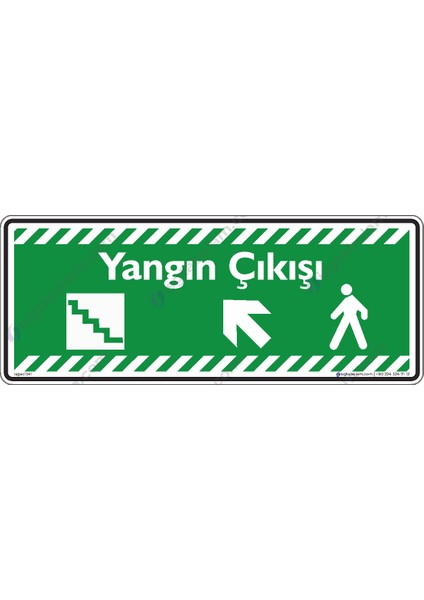 Yangın Çıkışı Sol Yukarıya Ok