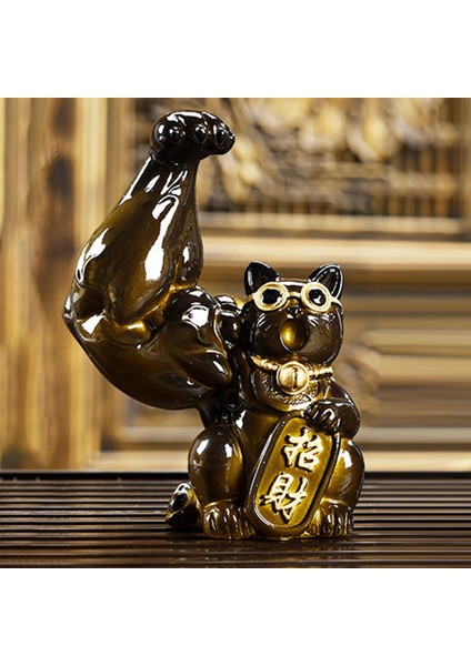 Lucky Fortune Cat Feng Shui Heykel Masa Dükkanı Süsleme Renk Değişimi Sağ (Yurt Dışından) fiyatları