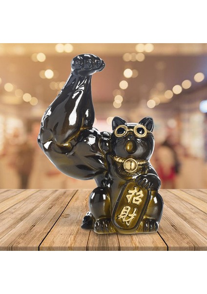 Lucky Fortune Cat Feng Shui Heykel Masa Dükkanı Süsleme Renk Değişimi Sağ (Yurt Dışından) fırsatları
