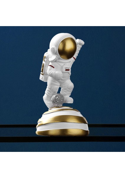 Astronot Heykeli Yaratıcı Spacean Dekorasyon Masası Oturma Odası Kick Ball Için Figürler (Yurt Dışından) fırsatları
