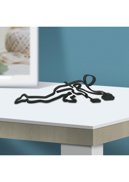 Sporcu Heykel Hattı Tel Sanat Masaüstü Evi Koleksiyon Buz Hokeyi 20CMX15CMX1.5CM (Yurt Dışından) fırsatları