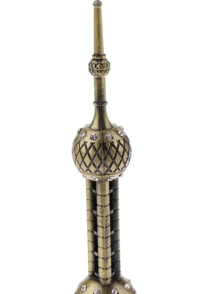 Vintage Bronz Dünyaca Ünlü Bina Mimarlık Modeli, Bina Modeli Heykeli Koleksiyon Figürin Ev Masaüstü Dekoru - 13CM Shanghai Oriental Inci Tv Kulesi (Yurt Dışından) modelleri