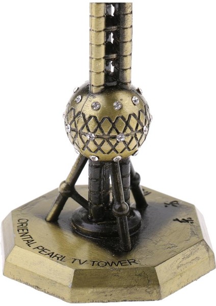 Vintage Bronz Dünyaca Ünlü Bina Mimarlık Modeli, Bina Modeli Heykeli Koleksiyon Figürin Ev Masaüstü Dekoru - 13CM Shanghai Oriental Inci Tv Kulesi (Yurt Dışından) fırsatları