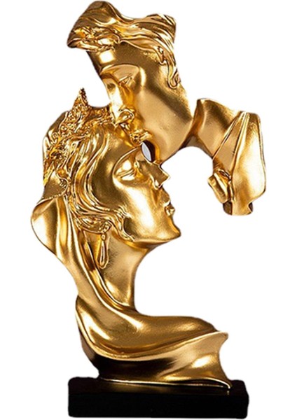 Çift Figürin Dekor Reçine Heykel ve Otel Düğün Altın (Yurt Dışından)