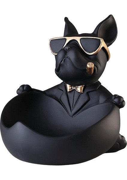 Köpek Heykeli Reçine Heykel Anahtarları Takı Depolama Ofisi Siyah (Yurt Dışından) fiyatları