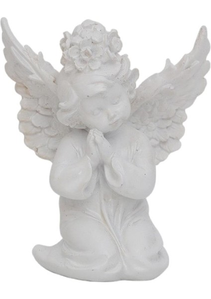 Dua Eden Heykel Cherub Kanat Hatırlama Heykeli Kapalı Dekor Doğru Dua (Yurt Dışından)