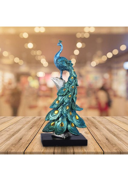 Peacock Heykeli En Iyi Hediye Figüre Süsü Için Kabine Masaüstü Sanat Dekor Mavi S (Yurt Dışından) fiyatları