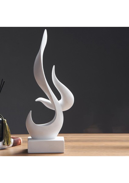 Reçine Minimalist Heykel El Sanatları Heykelcik Raf Koleksiyon Kitaplık Heykeli Beyaz (Yurt Dışından) indirimleri