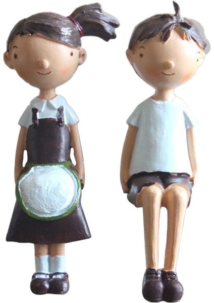 Masaüstü Süsü Düğün Hediyeleri Pastoral Reçine Heykeli Çift Yatak Odası (Yurt Dışından)