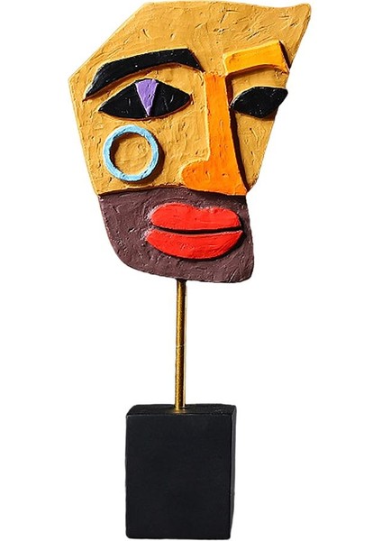 Reçine Soyut Yüz Heykel Dekoratif Süs Figürin Raf Sanat Eserleri (Yurt Dışından)