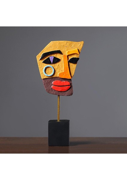 Reçine Soyut Yüz Heykel Dekoratif Süs Figürin Raf Sanat Eserleri (Yurt Dışından) modelleri